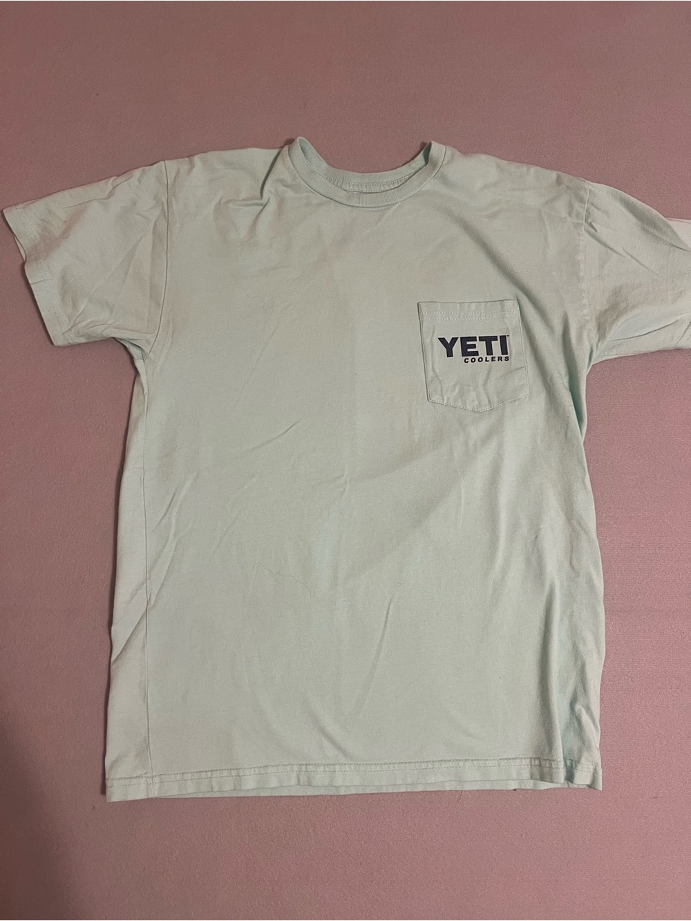 Yeti Short Sleeve Pocket Tee in Light Mint Green